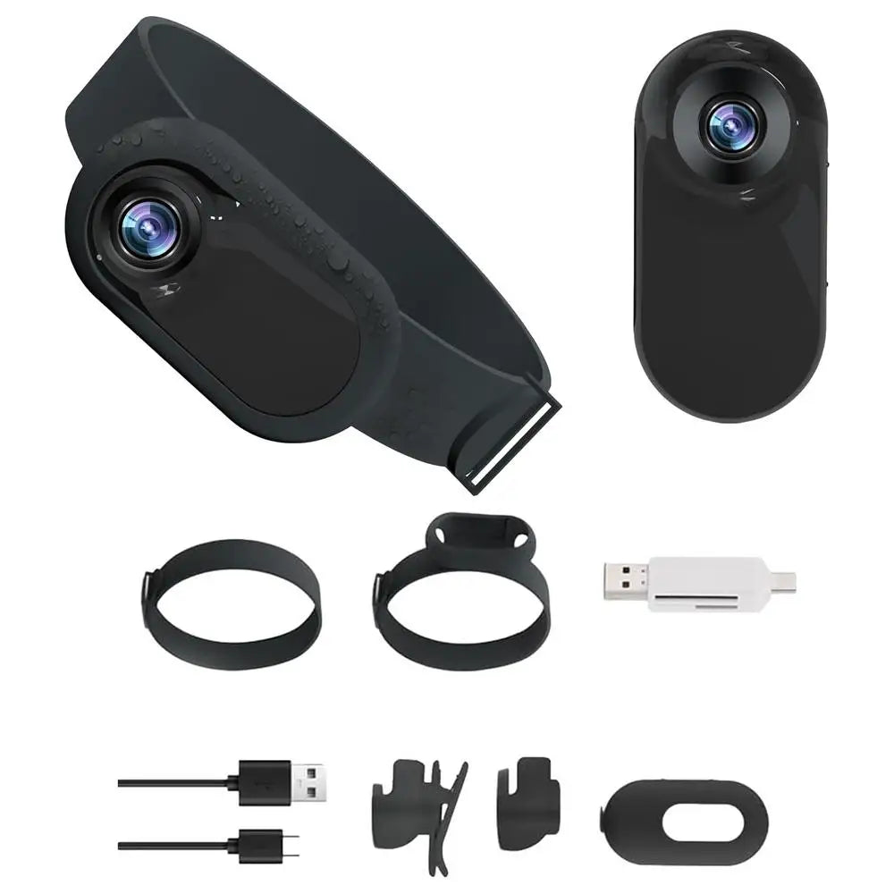 Pet Collar Camera HD 1080p Mini Sports Camera With Screen Video Recording Outdoor Wireless Camera Collar Pet Cat Safety Supplies